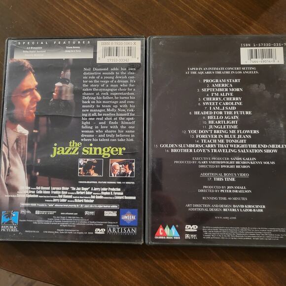 Neil Diamond 4-DVD Set Live 1976, Jazz Singer, Greatest Hits, Hot August Night - Picture 4 of 8